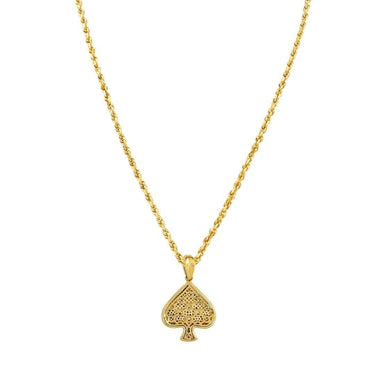 Yellow 10k Yellow Gold Diamond Spade Heart Pendant 0.10 Ctw